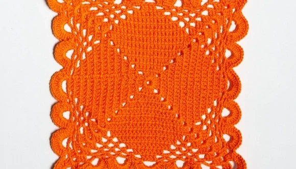 Toalhinha em crochê Orange