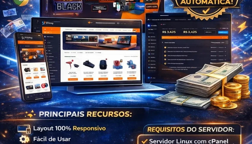 Loja Virtual 100% responsiva em PHP MySQL com painel admin