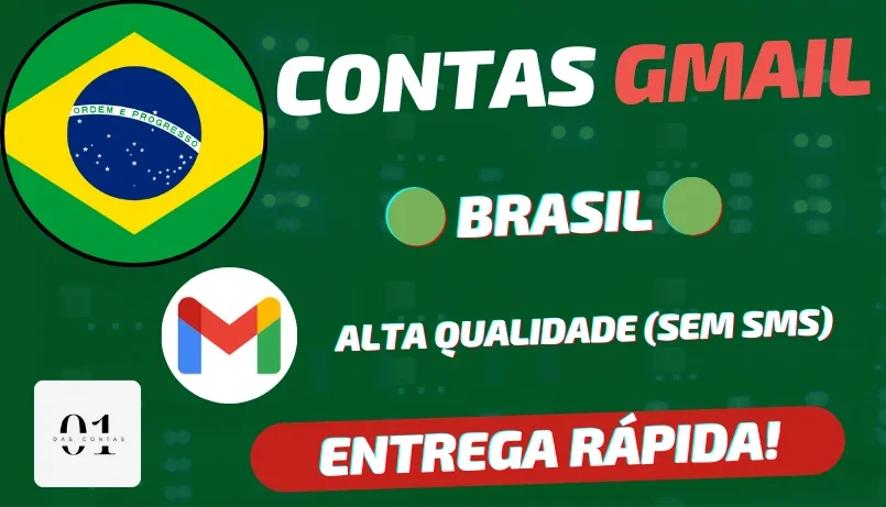 [PREMIUM] CONTAS GMAIL 🟢 IP BRASIL 🟢 + SEM SMS + SUBMAIL