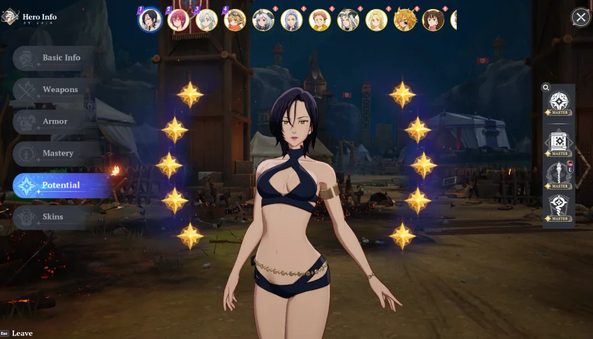 Conta The Seven Deadly Sins: Origin Merlin P10 + skins