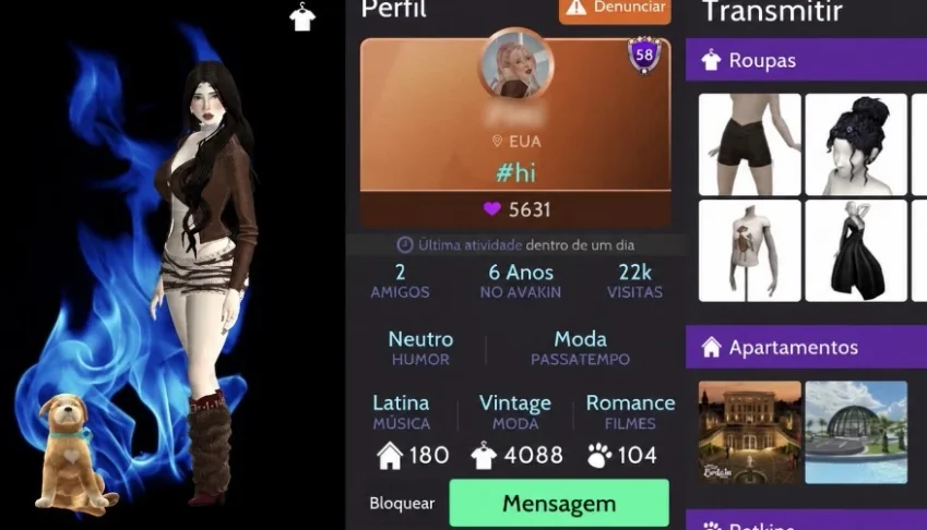 Vendo conta avakin feminina