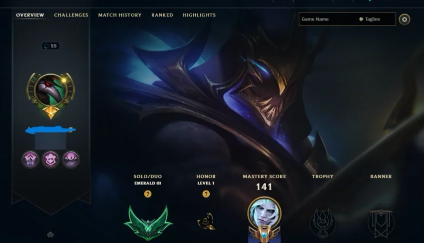 Conta Lol Esmeralda 3, Zed Dizimador de Galáxia.