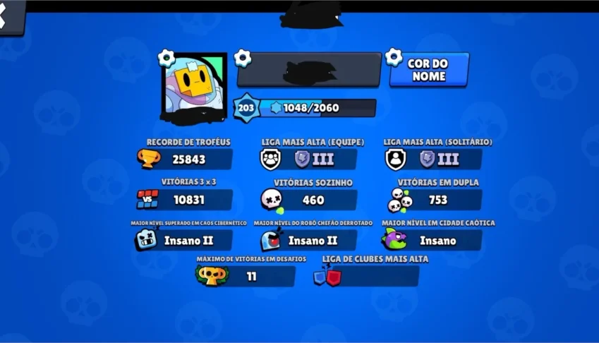 Conta Brawl Stars 25k+ Troféus 53/54 brawlers
