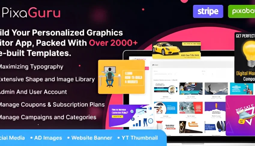 PixaGuru – Plataforma SAAS Para Criar Gráficos, e outros