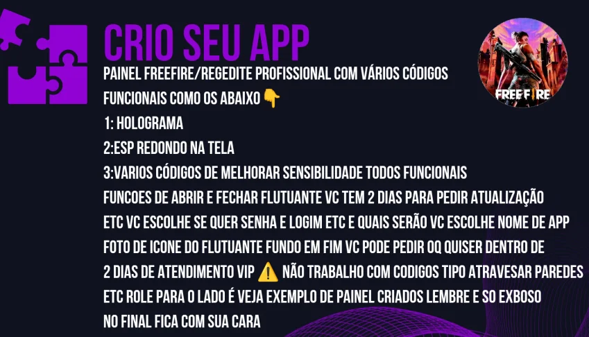 Painel Ffh4x Regedit Vip crio seu painel ff profissional