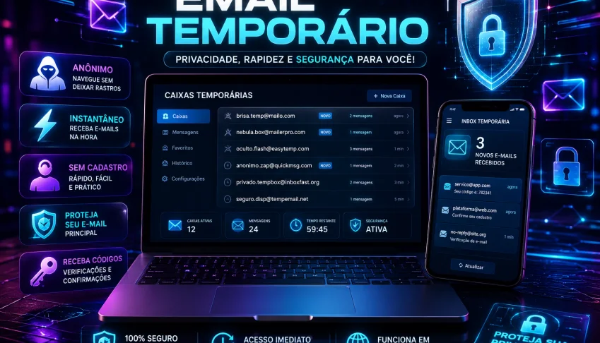Email Temporário Ilimitado 📧🔥