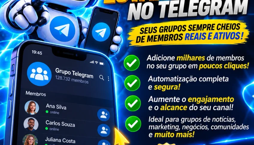 Robô Para Lotar Grupos No Telegram-2027