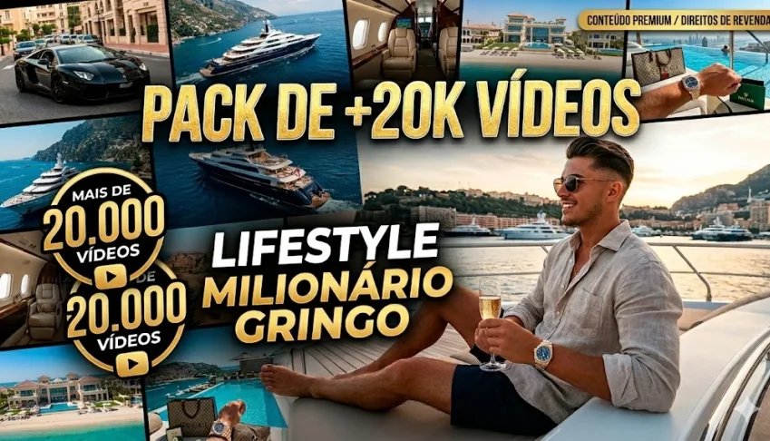 Pack De Mais De 20K De Vídeos Lifestyle Milionário Gringo