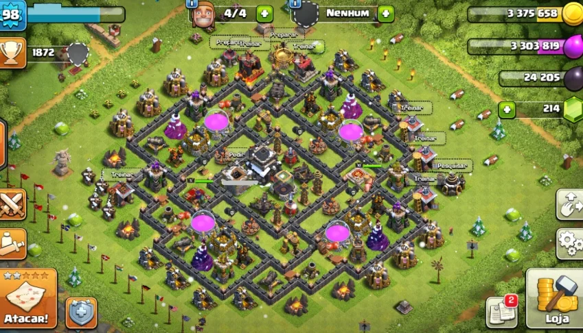 Conta Clash Of Clans Cv 9 Semi Full Barato Promoção!!