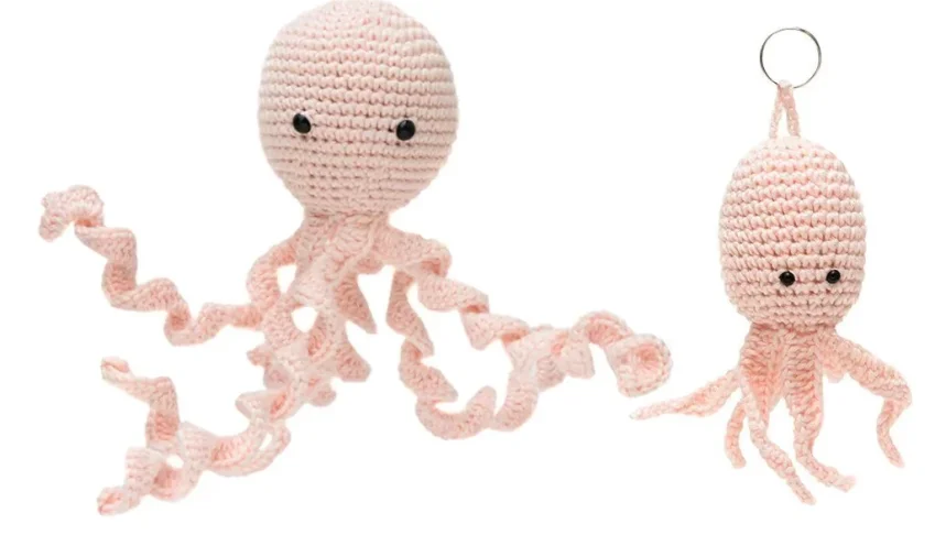Kit Polvo Newborn e Chaveiro Polvo em Amigurumi
