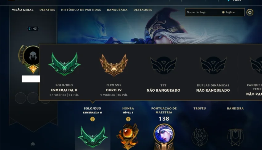 Esmeralda 2 com 85 Champs e 7 Skins
