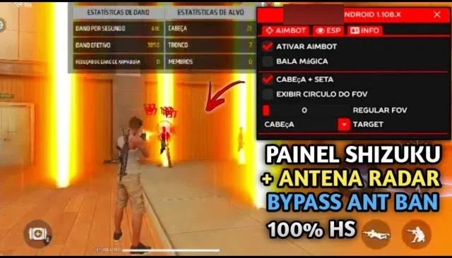 Free Fire Painel Shizuku Aimbot 100% Hs + Antena Radar Vip