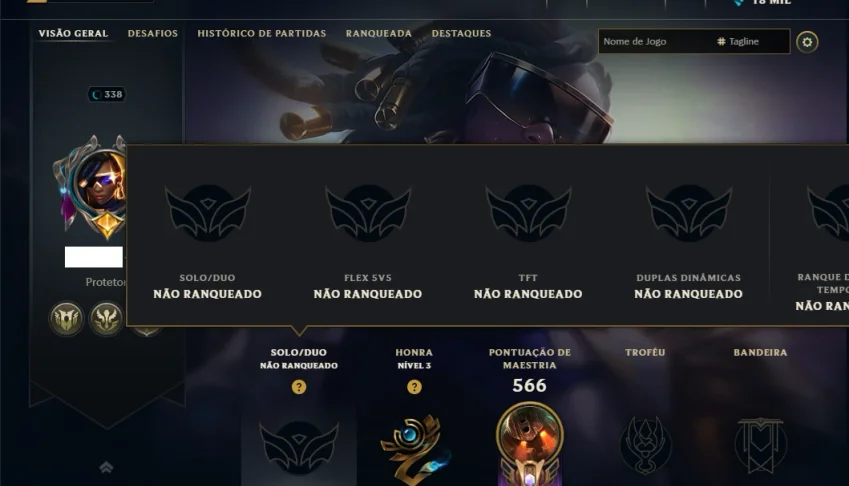 Unranked com 150 Champs e 146 Skins ( SUP / JG ) +7 Vitorios