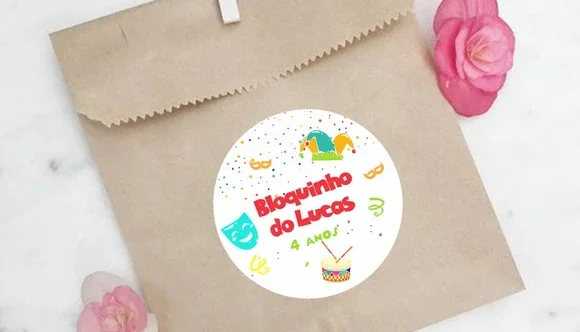 Adesivos para Lembrancinhas 3,5cm — 100 Unidades