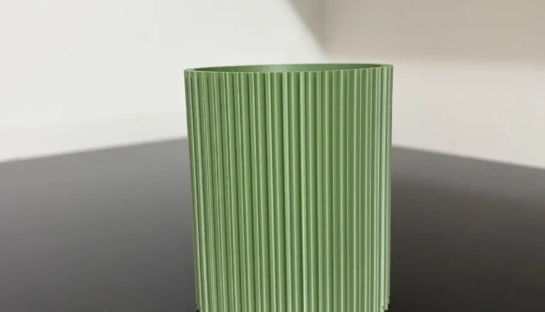 Porta-escovas Canelado 3D Verde