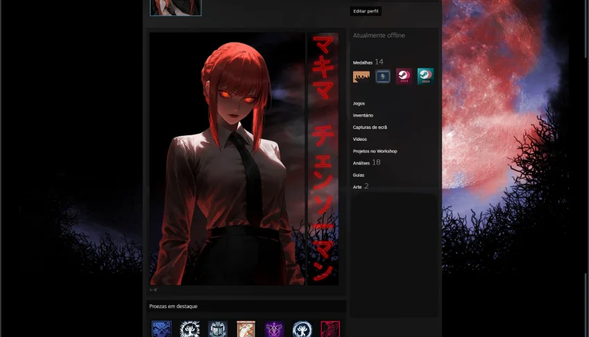 Art para perfil da steam! Makima Chainsaw Man