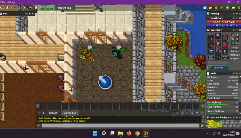 Vendo Char Tibia Ot ( Demolidores ) - Mage - Full Set