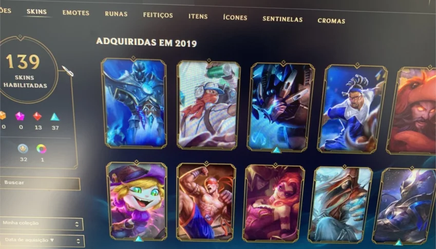 Conta prata 1 com mais de 130 skins