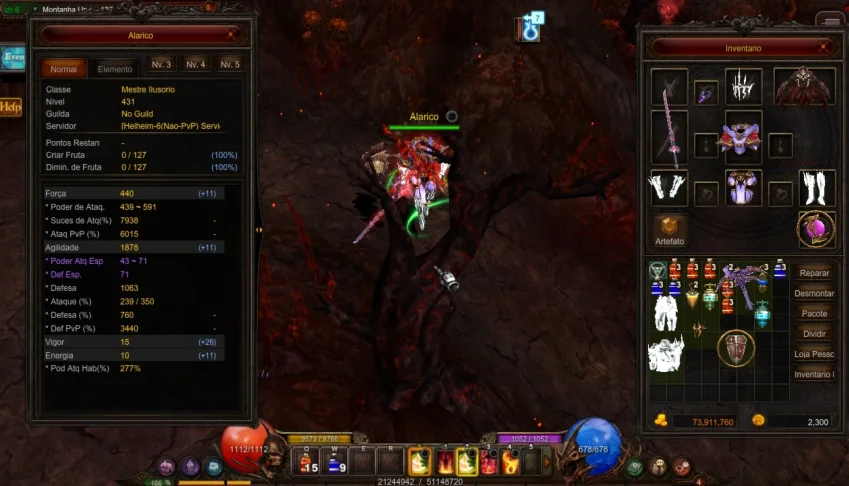 Vendo duas contas Helhein de Ilusion master e Lemuri lvl 460