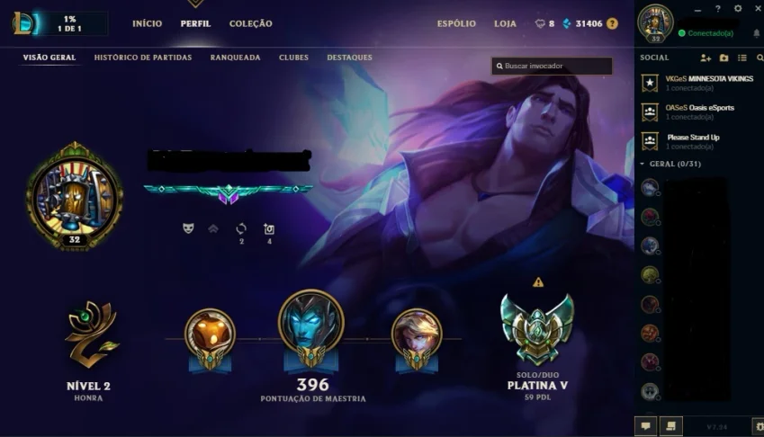 conta league of legends