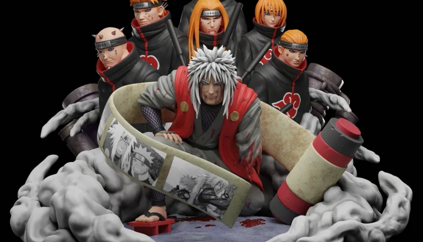 Jiraiya x Six paths of Pain Naturo 3D STL