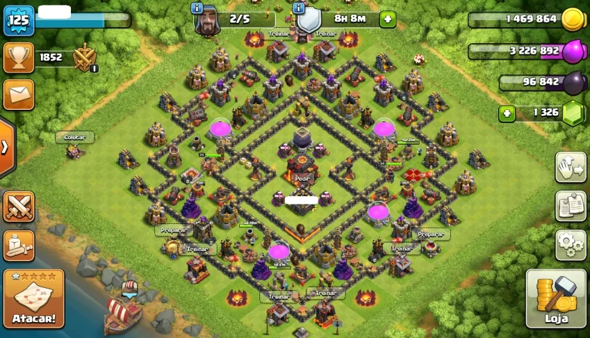 CLASH OF CLANS CV 10 LVL 125