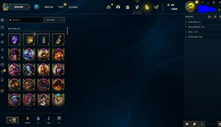Conta Lol de 2014,131 champs, 131 skins