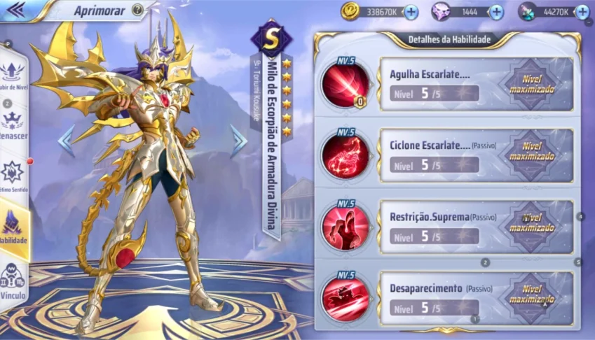 CONTA SAINT SEIYA AWAKENING - Milo Divino Full Skill