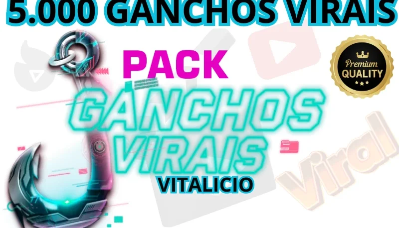 5.000 Ganchos Vídeos Virais🔥  - Vitalicio - Online🟢