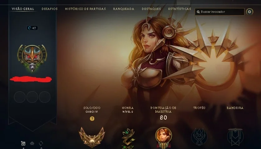 CONTA LOL - OURO IV
