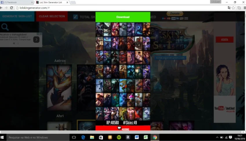 Conta Platina V / 49 SKINS / LOL