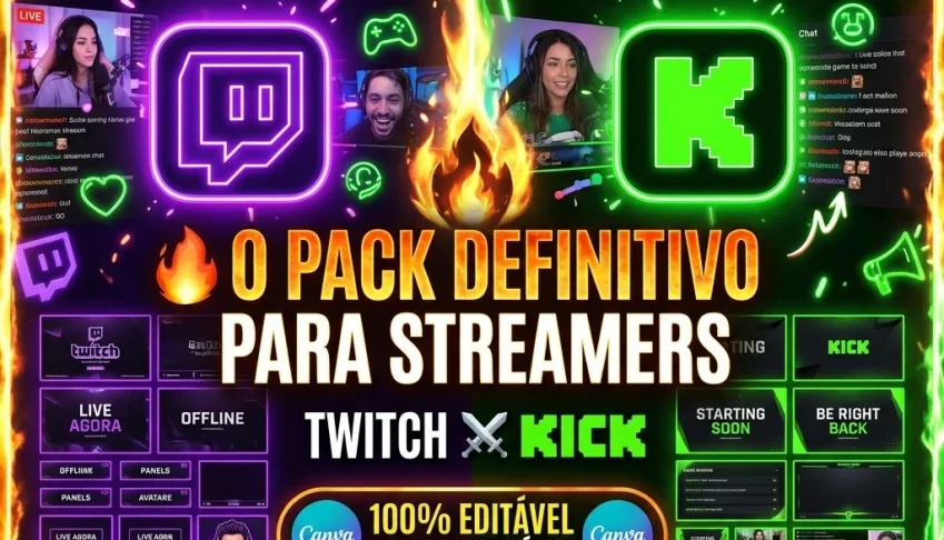 🎨 Pack 5.000+ Artes Editáveis Canva (Discord & Lojas)