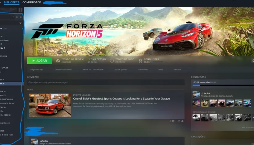 Conta Steam com 5 anos de serviço