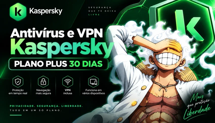 Kaspersky Antivírus e VPN PLANO PLUS 30 DIAS