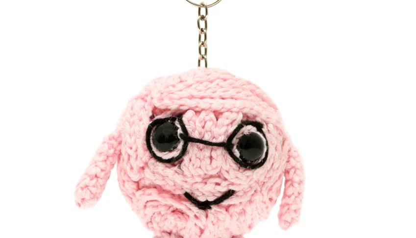 Chaveiro Cérebro Amigurumi Crochê