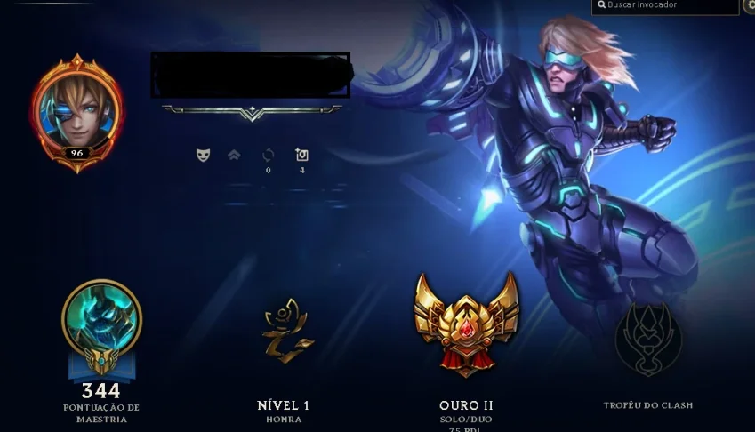 Conta LoL NV96, Ouro 2, 66 skins, Todos os Personagens.