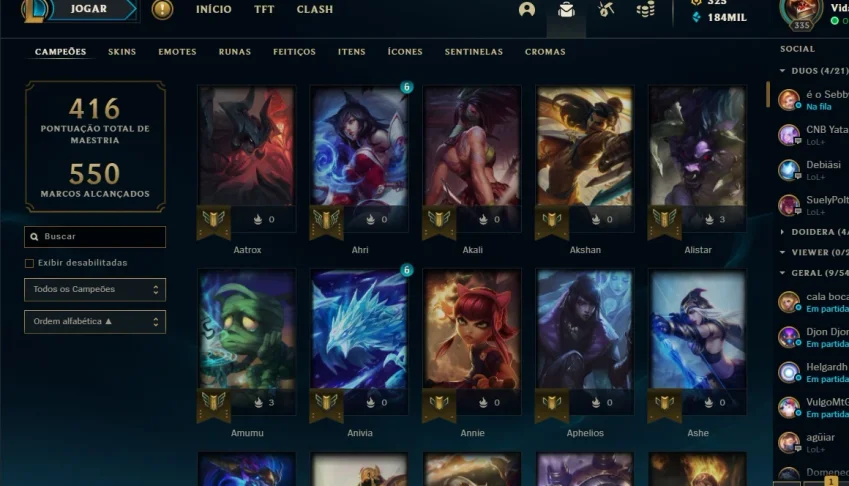 Vendo Conta League of Legends LV 335