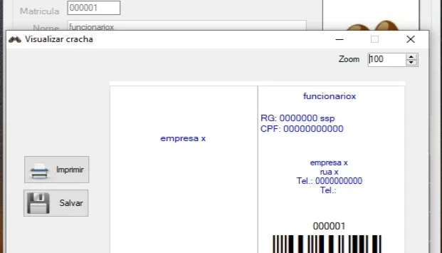 Criar Crachá com QR CODE