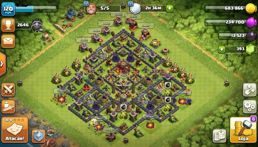 Conta Clash of clans CV10 Semi-Full BARATO