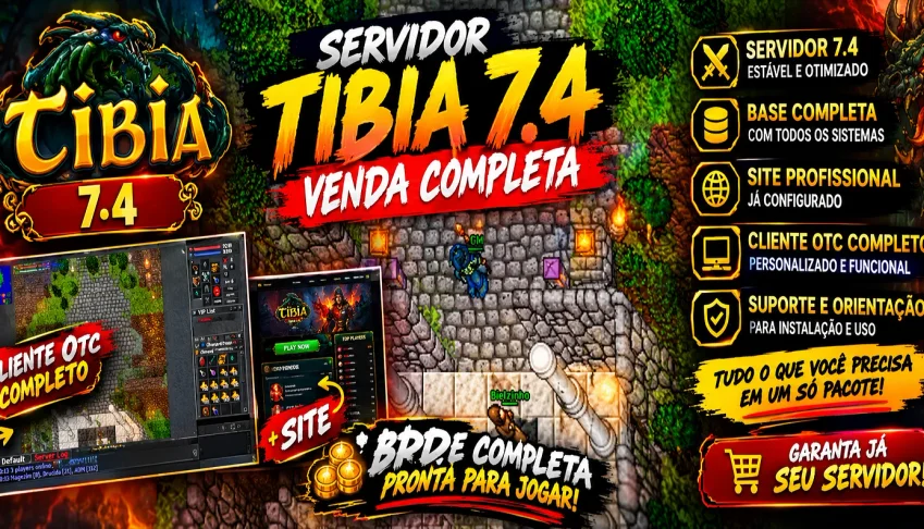 Servidor De Tibia 7.4 Original Com Site + Cliente Completo