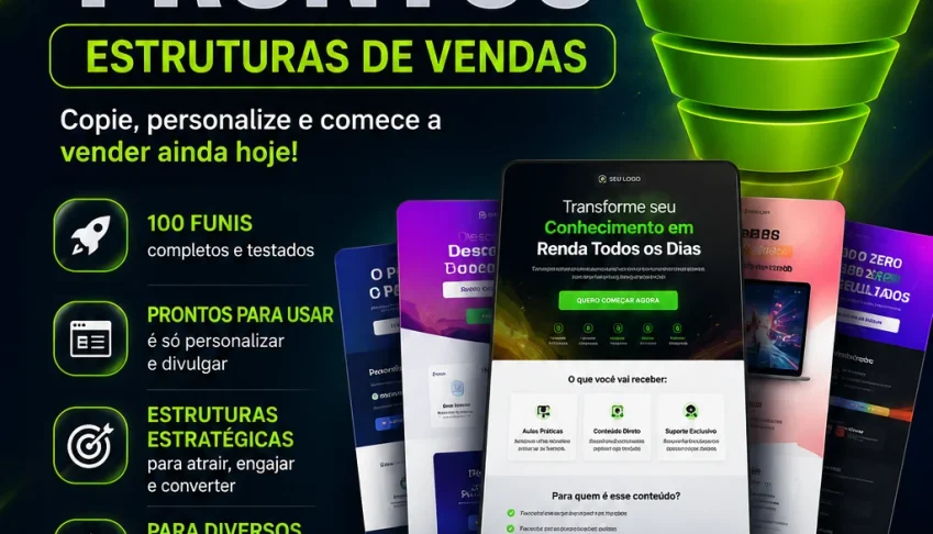 100 Funis Prontos – Estruturas De Vendas 🔥🚀