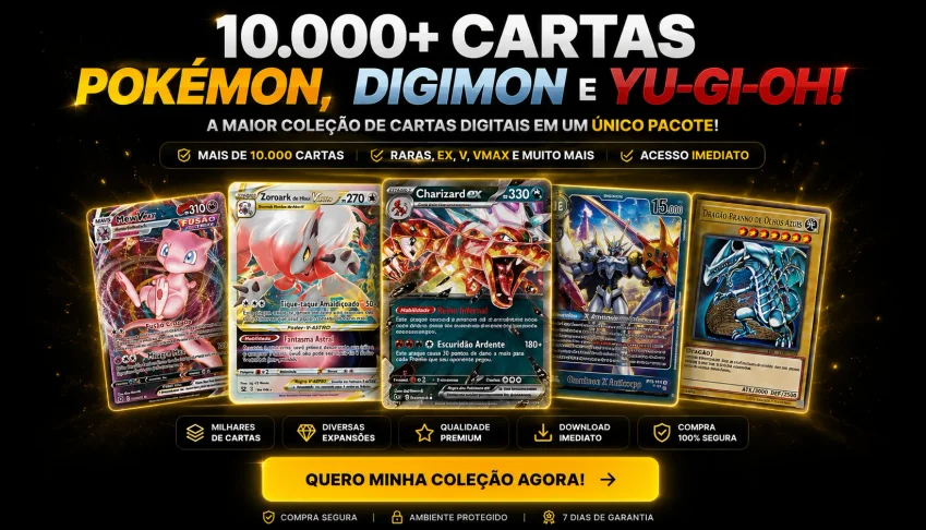 + de 10.000 Cartas Pokémon, Digimon e Yu-Gi-Oh!