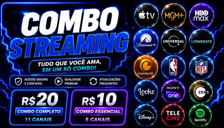 🎥 Combo: Hbomax + Paramount - Appletv [30 Dias]