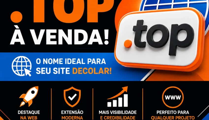 Domínio para site extensão somente .top (1º ano)
