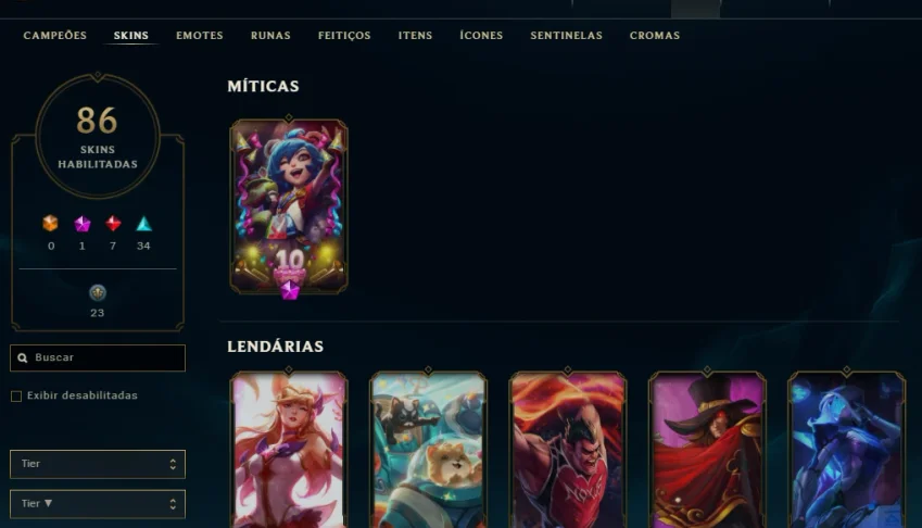 Conta LOL - League of Legends - Todos personagens + Skins