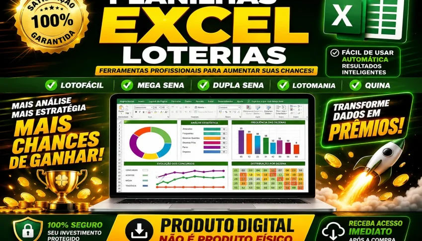 1000 Planilhas Para Todas Loterias