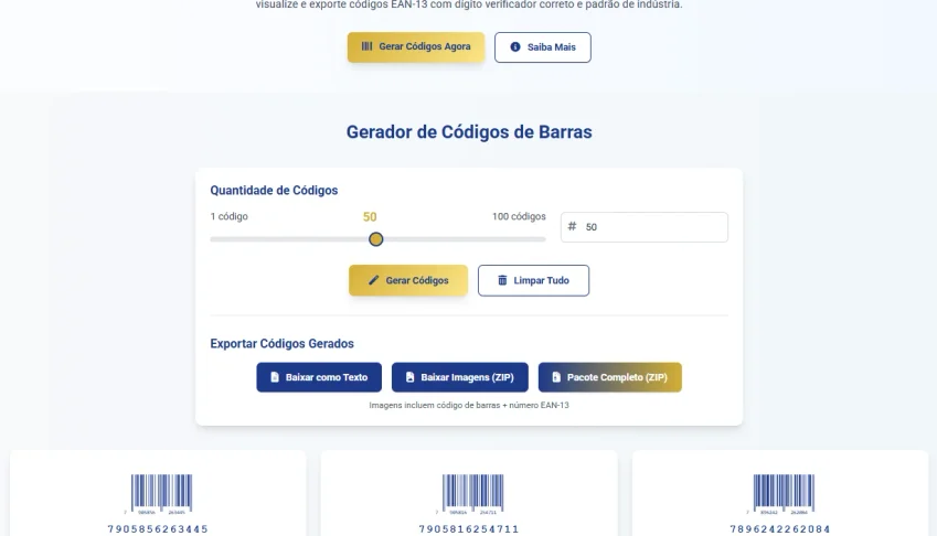 Gerador de Código de Barras - Para Lojas Online  E-commerce