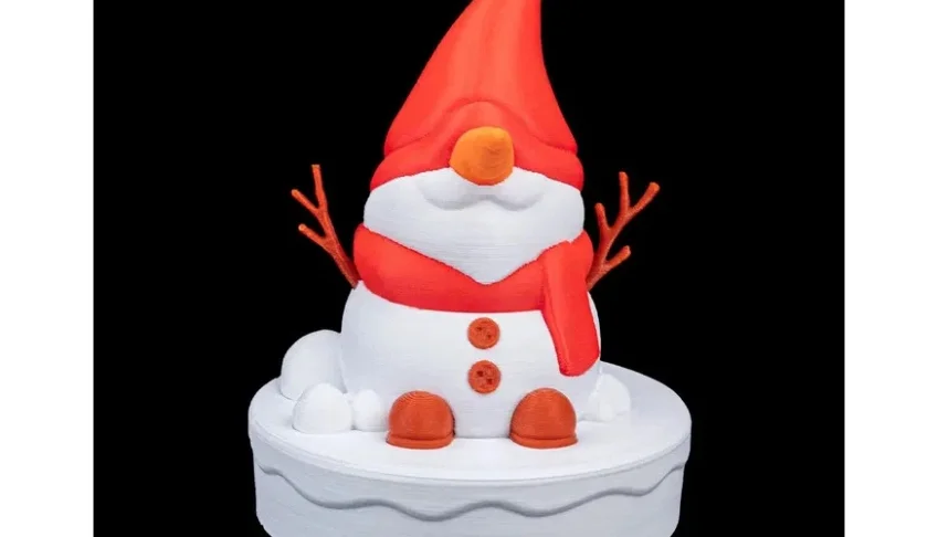 Boneco de Neve Natalino em Impressão 3D