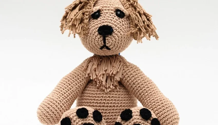 Cachorro Golden Retriever em Amigurumi