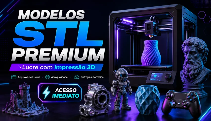 Pack de Modelos Premium para Impressão 3D | Arquivos 3D